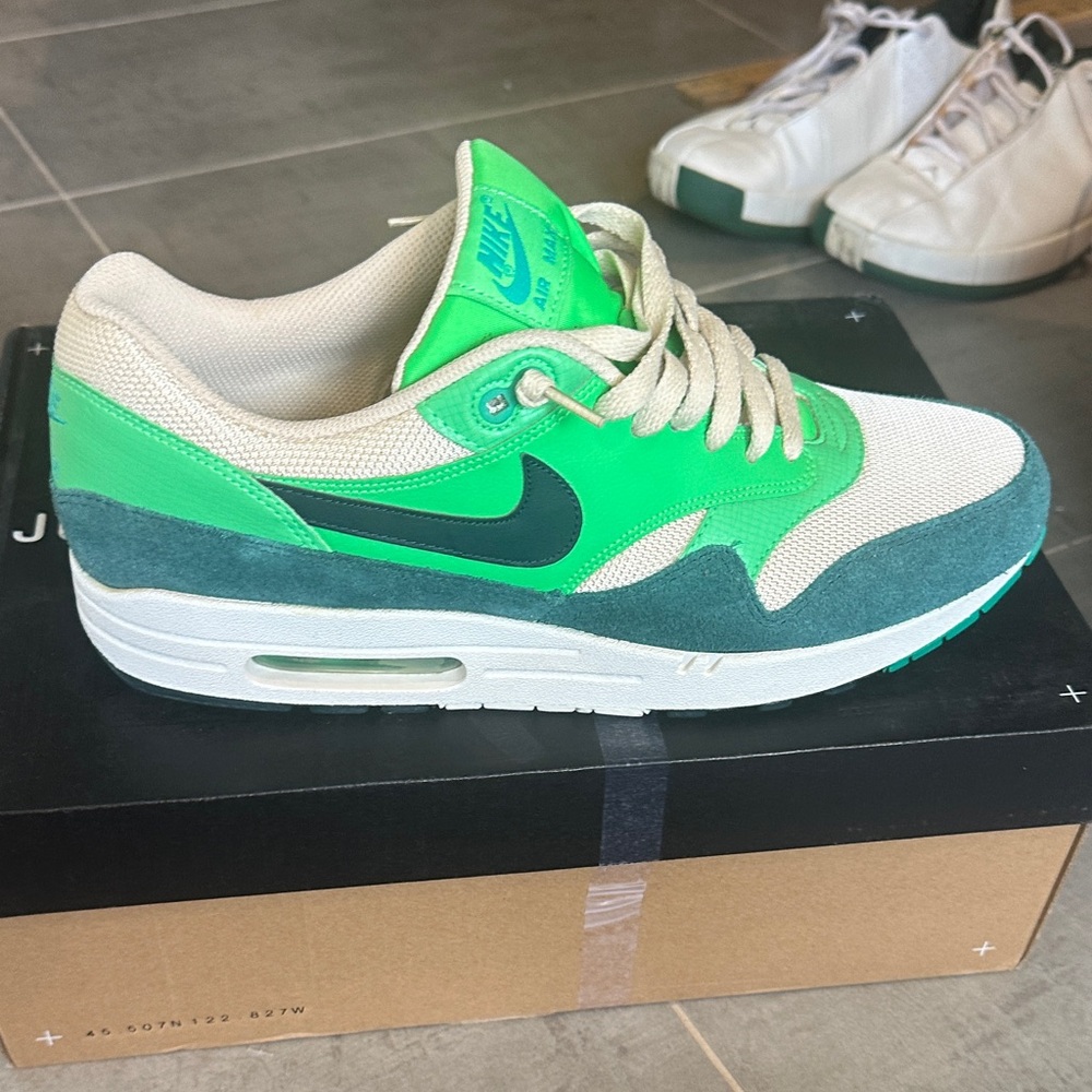 Nike Air Max 1 Essential Atomic Teal Poison Green Mens Size 12 537383-230 - Picture 9 of 11